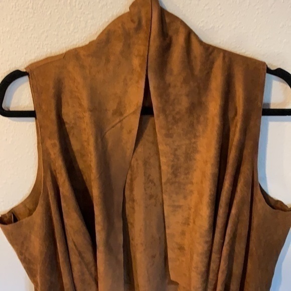 Shacket sleeveless Lagenlook Western Boho Draped Vest Beautiful 2XL Vest - Picture 3 of 8